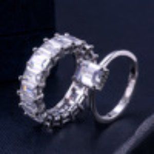 LUXURY LADIES RING 4*6MM FULL CIRCLE ZIRCON F